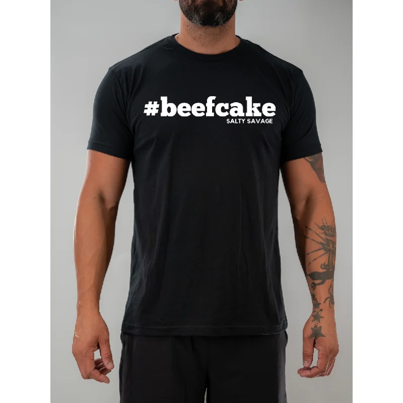 Salty Savage Unisex "#beefcake" Tee Handmade Hand-knitted Hand-woven