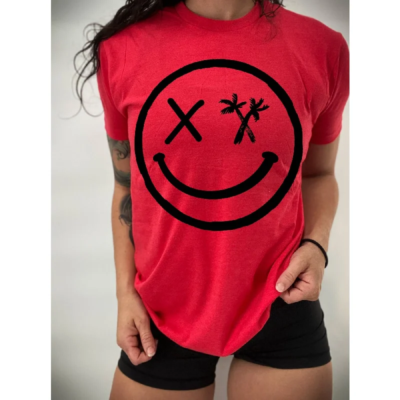 Salty Savage Unisex "Spliced Smile" Tee Fitted T-Shirt Seamless Stretchy