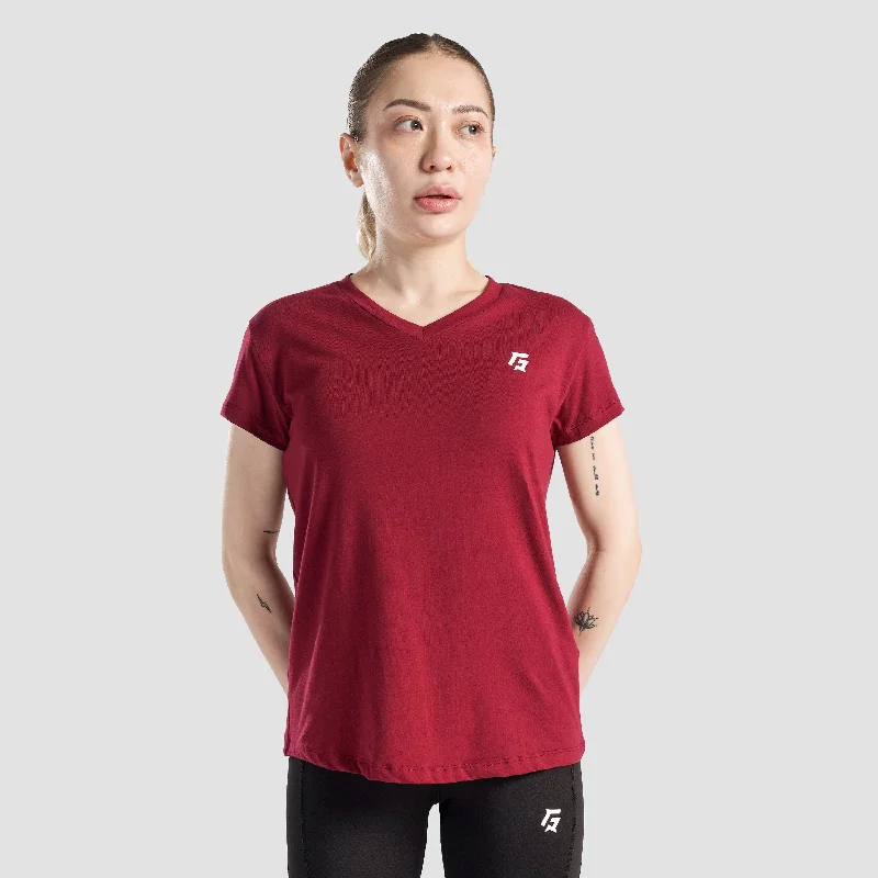 Sculpy Core Tee (Maroon) Zippered Front Buttoned Front Snap Front