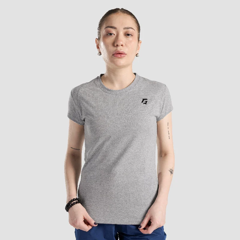 Tone Up Tee (Grey) Striped Floral Plaid