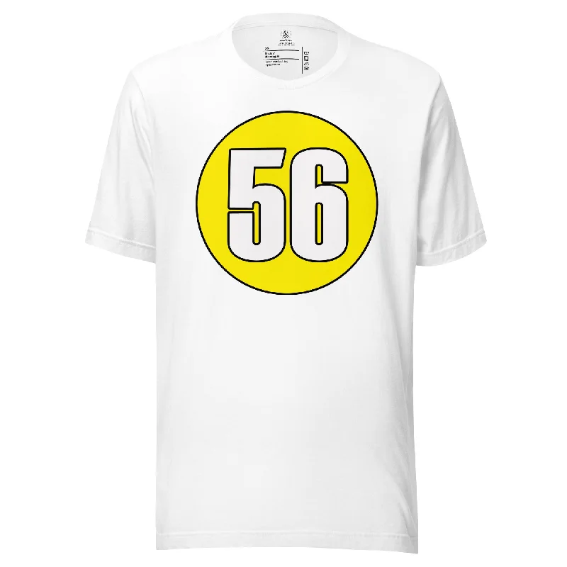 Unisex t-shirt: White on Yellow 56 Houndstooth Herringbone Solid