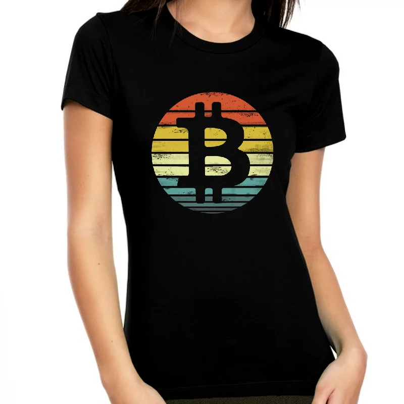 Vintage Bitcoin Shirt for Women Bitcoin Logo Crypto Shirt Bitcoin Gift ETH Womens Retro Bitcoin Shirts Terry Blend Velvet Blend Canvas Blend